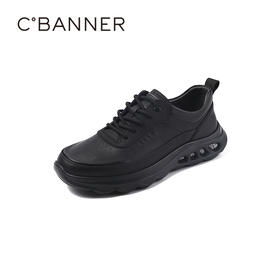 千百度秋季商务休闲鞋牛皮革脚垫通勤会议通用男鞋A25416504