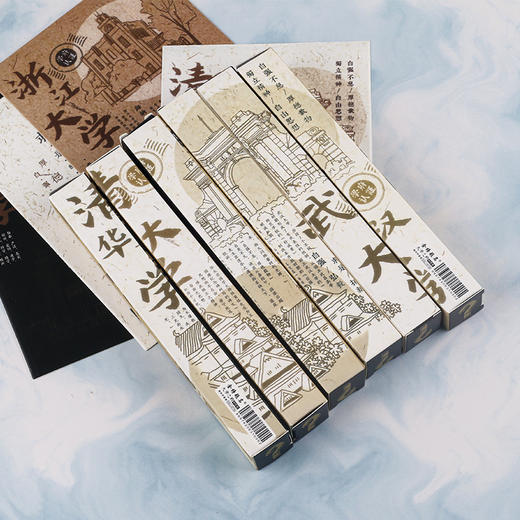 【赠送十支笔芯！学霸按动中性笔】大学之约名校按动中性笔高颜值黑笔学生考试st头刷题文具清华北大。ry 商品图8