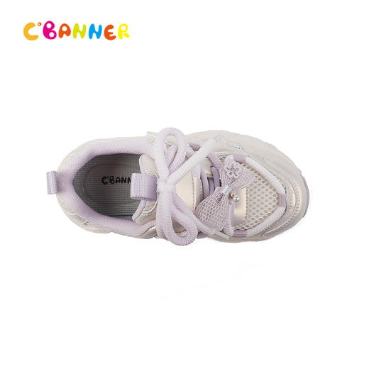 千百度秋季甜美童趣蝴蝶结减震轻便厚底运动鞋童鞋A25425907 商品图2