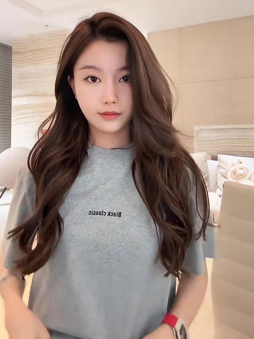 COCO ZONE刘一一【100棉】圆领字母简约通勤风T恤 CD1A0453 商品图2