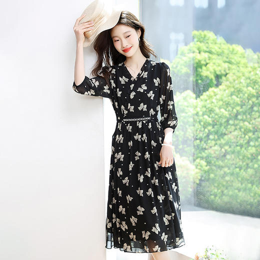 丁摩 大码休闲连衣裙夏季气质高级感遮肚显瘦减龄今年流行爆款裙子5ZF-8392 商品图2