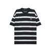 【新品上新】HX 夏季圆领短袖宽松T恤情侣款条纹C102520124101/02 商品缩略图3