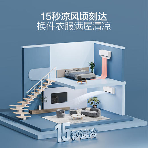 海尔（Haier）空调挂机1匹一级能效变频壁挂式卧室空调内外机自清洁一键AI省电冷暖不直吹KFR-26GW/E1-1净省电 1匹 一级能效 /冷暖不直吹/一键AI省电/自清洁 商品图4