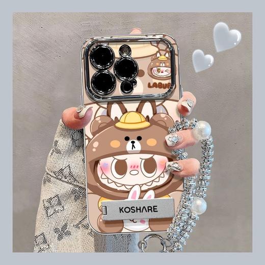 【赵露思同款🔥】怪兽拉布布手机壳上线！可爱电镀视窗+支架设计，荣耀华为都能用💖潮流手链加持，随手一拍就是时尚大片✨ 商品图8