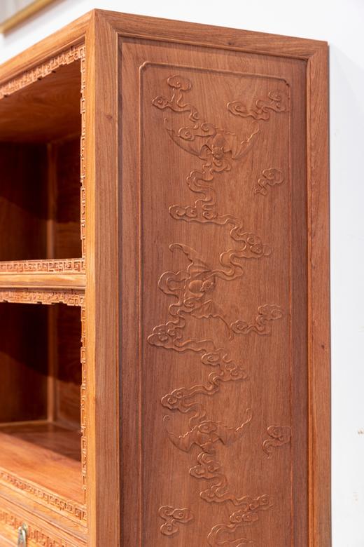 红桥红  家具严选  缅甸花梨（大果紫檀）【109 故宫款福庆有余 书架】 商品图2