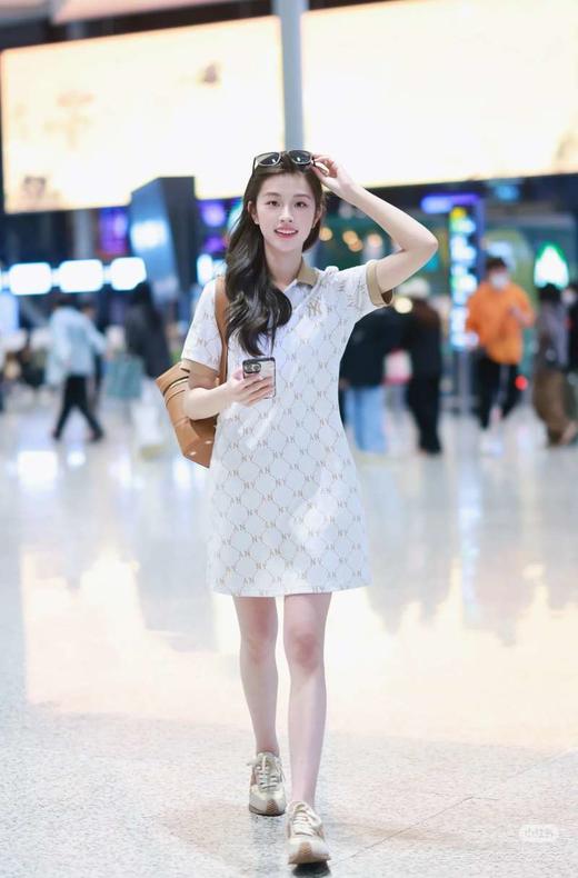 MLB 夏季新款女款满印钻石老花polo领时尚 运动连衣裙 商品图4