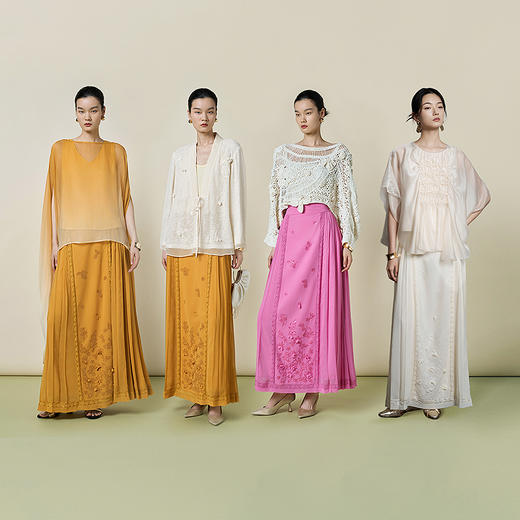 【林栖设计小店】（现货）【手工钉花】天香花信马面裙新中式2025秋季新款半身裙女1953013 商品图2