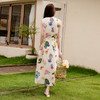 谜底花色连衣裙无袖女2025秋季新款度假风圆领修身长裙257ML7758 商品缩略图2