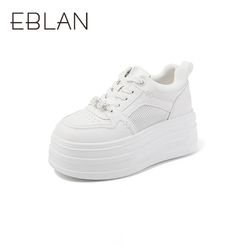 伊伴夏季网纱厚底增高可爱减龄装饰网纱运动鞋B25330202