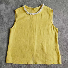 【现货】良木礼珍珠亚麻上衣（7981）