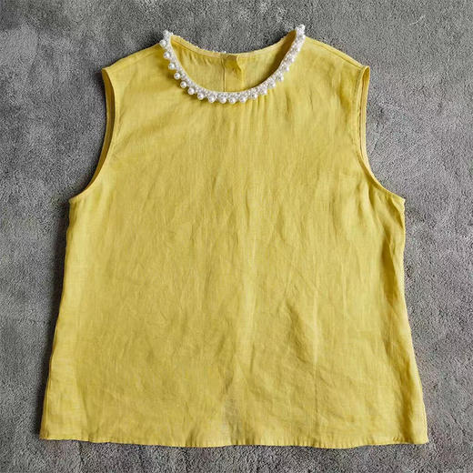 【现货】良木礼珍珠亚麻上衣（7981） 商品图0