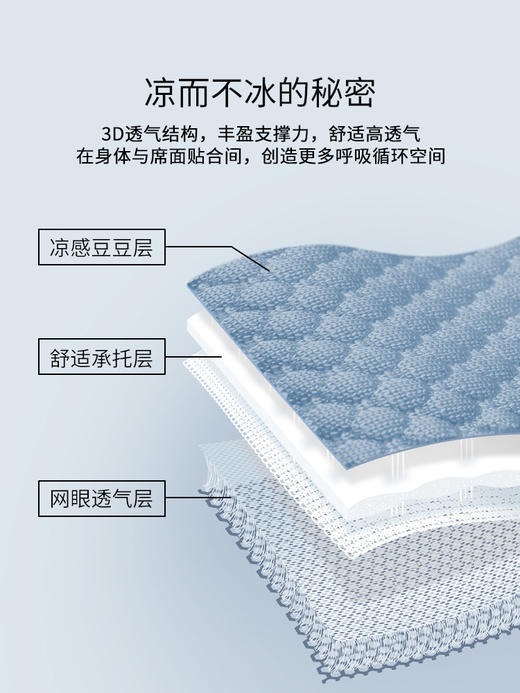 佳丽斯冰豆豆凉席床裙款三件套软席子 商品图3