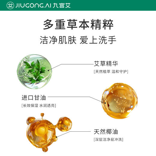 九宫艾艾叶洗手液滋润护手大容量易冲洗温和清洁成人儿童家用 商品图1