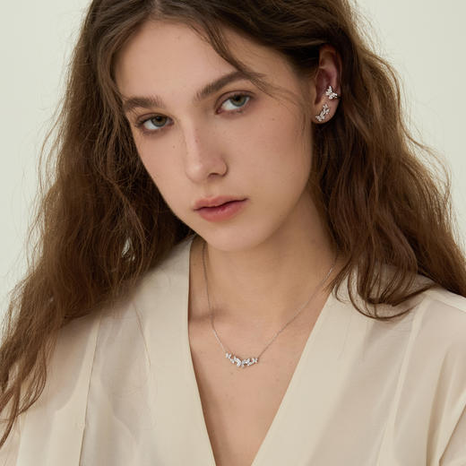 ARSIS银饰｜幸运符号系列 星悦蝴蝶微笑项链 商品图3