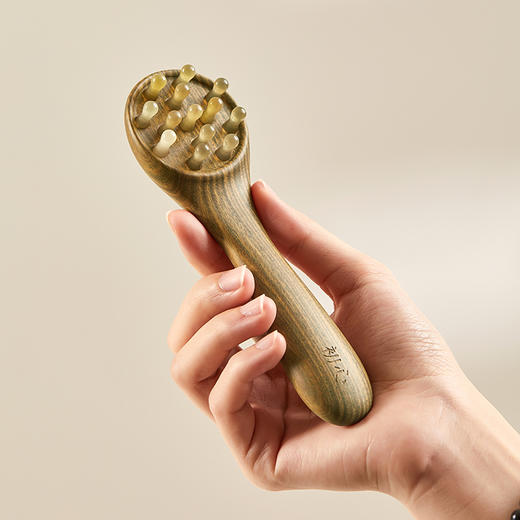 初心| 脸部按摩梳绿檀羊角 商品图4