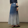 【林栖设计小店】（现货）【送方巾】【牛仔系列】渐变牛仔半裙百搭气质2025早秋新款裙子女G1653002 商品缩略图2