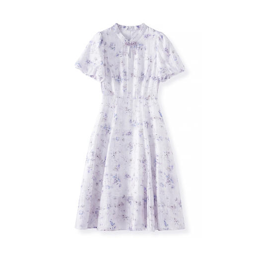 「高货wl」全新升级【铂金会员367/天猫489/差价122】(02413)洛诗琳新中式天丝麻印花连衣裙2025夏季气质国风旗袍裙女 商品图4