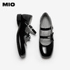 MIO米奥miu系玛丽珍多条带秋季新款蝴蝶结水钻圆头芭蕾单鞋女M254413602 商品缩略图3