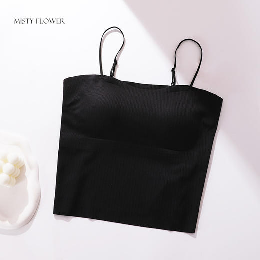 【商场同款】熳洁儿 带杯垫打底背心无痕长款吊带夏季百搭款25209101 商品图1