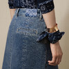 【林栖设计小店】（现货）【送方巾】【牛仔系列】渐变牛仔半裙百搭气质2025早秋新款裙子女G1653002 商品缩略图3