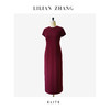 E“定制”——静奢风——风尚之选———法式·波尔多红长款连衣裙 2501043 商品缩略图0