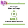 预售 【中商原版】英国原版CGP 小学三年级英语手写10分钟每周练习 KS2 Year 3 English Handwriting 10-Minute Weekly Workouts 商品缩略图0