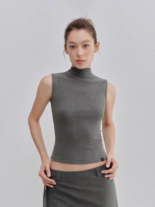 Evistub/E-5XDX783/高智感弹力半高领背心女 商品图3