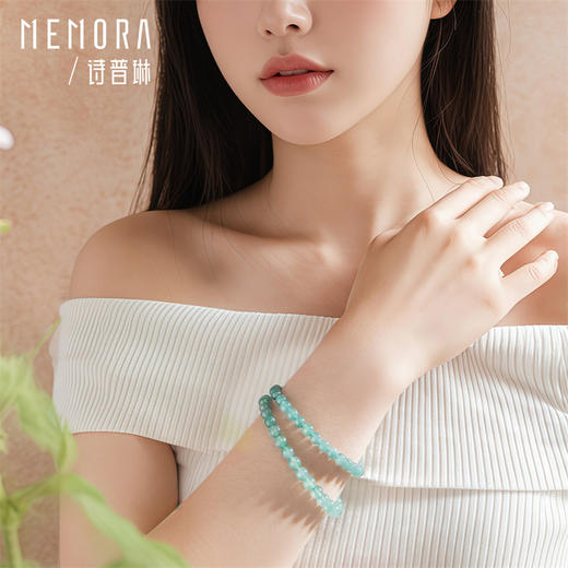 翡翠手链 中国风叠戴翡翠手串手链女士礼物MEMORA诗普琳JB000701B、JB000708 商品图1