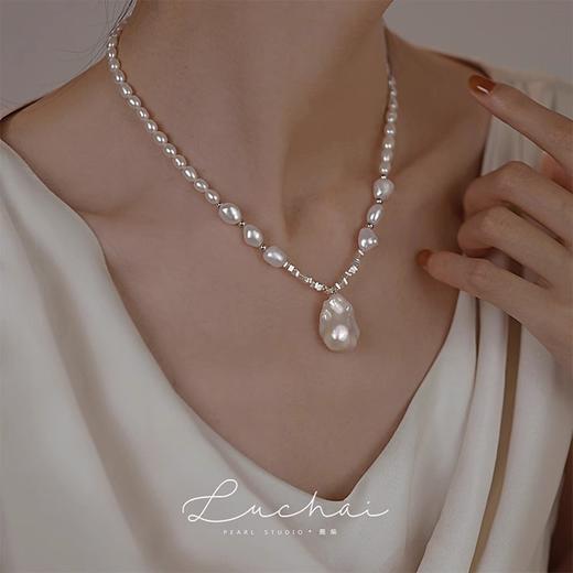 丁摩 巴洛克淡水珍珠珍珠项链女轻奢小众设计锁骨链颈链XL1689 商品图1