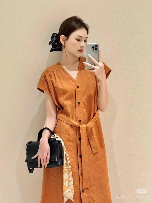 法式进口亚麻连衣裙|显白显瘦天hua板 商品图1