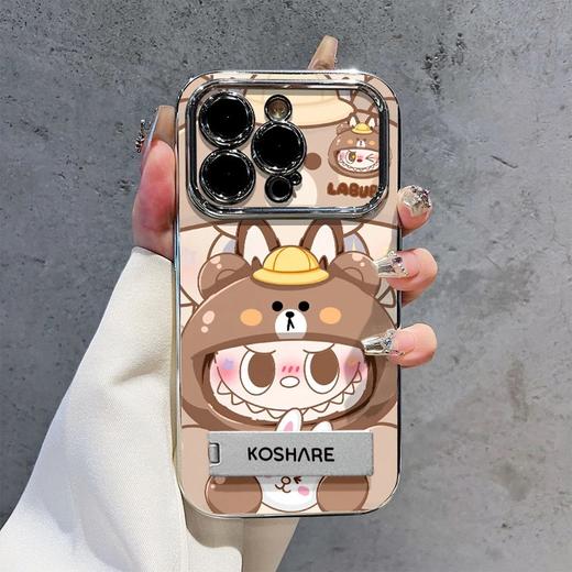 【赵露思同款🔥】怪兽拉布布手机壳上线！可爱电镀视窗+支架设计，荣耀华为都能用💖潮流手链加持，随手一拍就是时尚大片✨ 商品图6