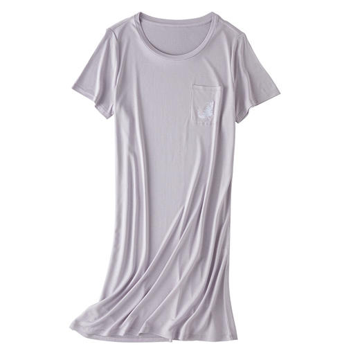 丁摩 100%桑蚕丝睡衣短袖长裤睡裤女薄款圆领家居服DD-076 商品图4