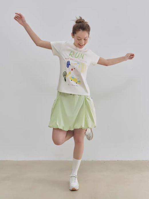 Evistub/E-5XDX457/趣味运动印花正肩T恤女夏 商品图2