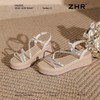 ZHR则则5CM坡跟凉鞋女闪耀水钻夏季仙女风凉鞋女外出百搭气质凉鞋 商品缩略图9