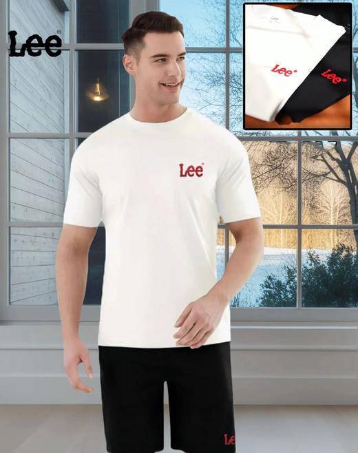 【胸口简约logo 百年品牌 大气礼盒装】Lee 索罗娜宽松凉感T恤/短裤/套装装（LN5X4HNS0012） 商品图1