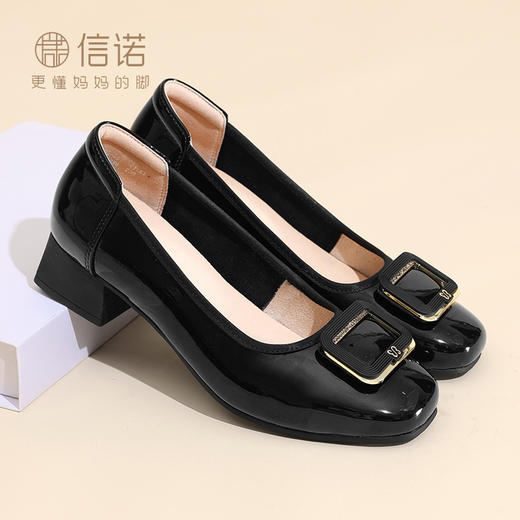 真皮妈妈鞋中老年皮鞋2025春秋新款舒适软底不累脚轻便单鞋子5Q5009-30 商品图1