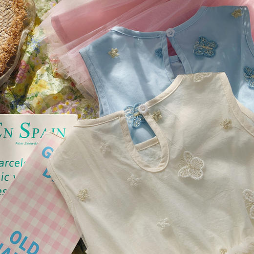 【蝴蝶绣花连衣裙，网纱设计超仙！】蝴蝶绣花女童网纱连衣裙 甜美儿童公主裙子 精致网纱 童心飘飘 优雅公主范-QQ 商品图2