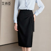 艾尚臣2025夏季新款黑色高级感高腰中长款半身裙时尚气质职业裙子 商品缩略图2