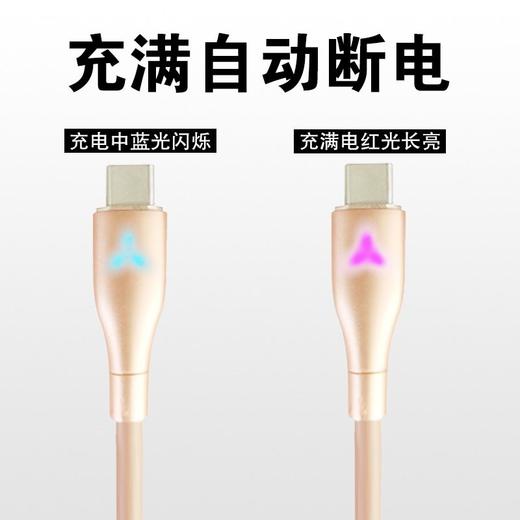 凡引 呼吸灯智能断电 Type-C快充电线数据线1.5米 1条 商品图3