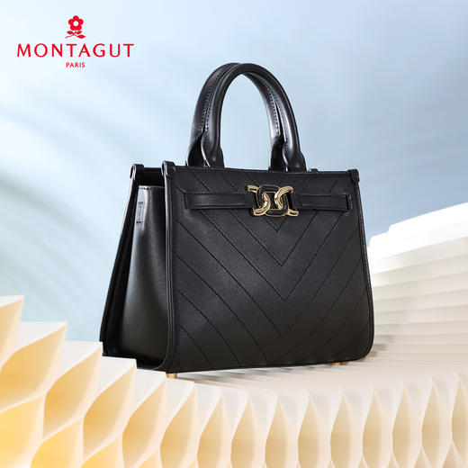 梦特娇新款女士真皮手提包时尚斜挎包潮流单肩包 商品图8