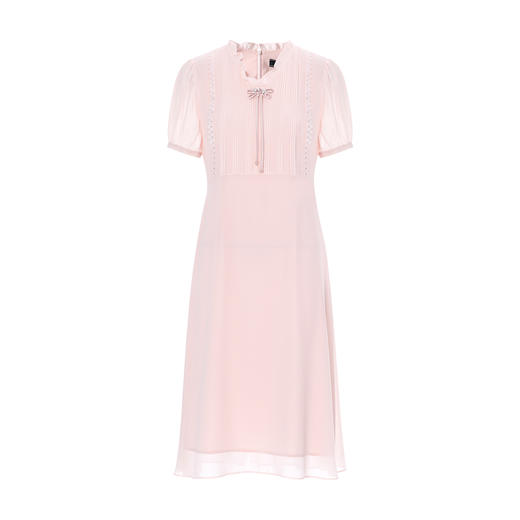 【精致木耳领法式a字连衣裙】EITIE爱特爱2025夏季新款气质薄纱裙B2507704 商品图11