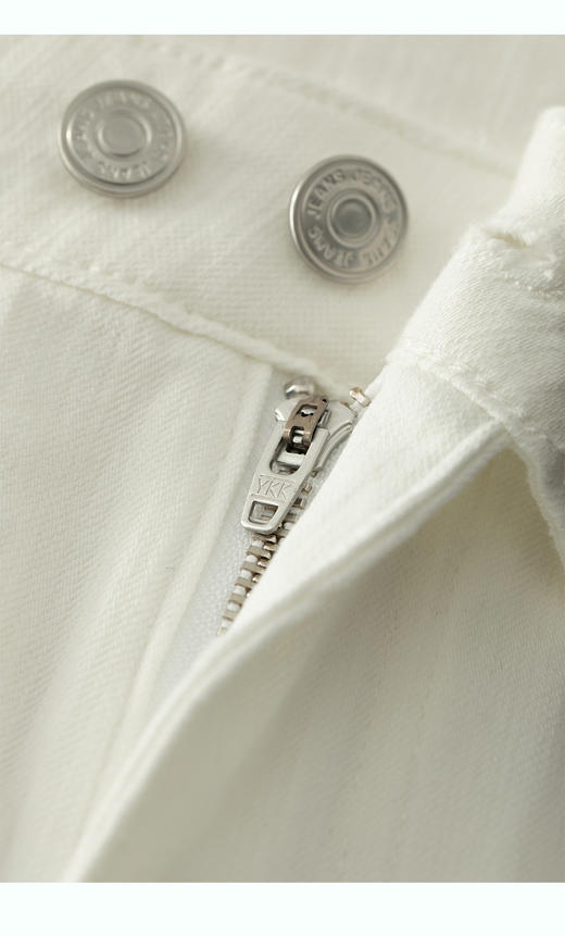 非松紧腰☁️一周内发货【棉直筒牛仔】高腰直筒白色牛仔裤 | 新疆棉亲肤透气 | 包容腿型 显瘦显长 | 简约不简单 商品图5