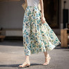 【专属特价】熙世界植物系碎花半身裙女夏季2025年新款压褶蓬蓬裙雪纺a字裙子 商品缩略图3