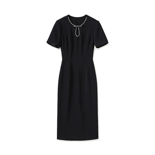 「高货wl」全新升级【铂金会员330/天猫439/差价109】(50117)洛诗琳重工手工钉钻气质连衣裙2025夏季通勤收腰显瘦裙子 商品图4