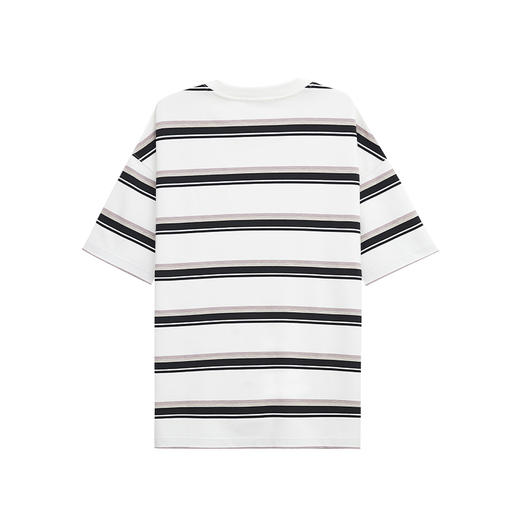 【新品上新】HX 夏季圆领短袖宽松T恤情侣款条纹C102520124101/02 商品图6