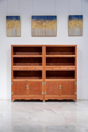 红桥红  家具严选  缅甸花梨（大果紫檀）【109 故宫款福庆有余 书架】