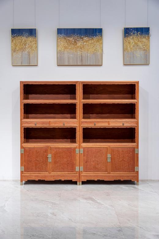 红桥红  家具严选  缅甸花梨（大果紫檀）【109 故宫款福庆有余 书架】 商品图0