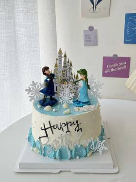 安娜与爱莎冰雪奇缘蛋糕（百分百进口动物奶油）