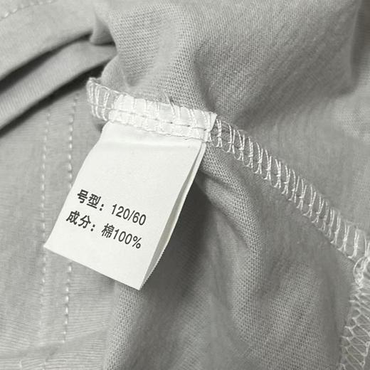 【选2件15元-NO退】120灰色拼领全棉短袖-微脏-喜出 商品图2
