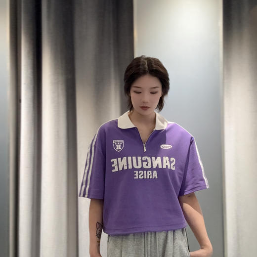 NC翻领肩织带美式POLO短袖T恤50419（紫） 夏季 952011150321 商品图0